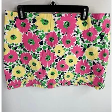 Lilly Pulitzer Doodle Bug Floral Callie Tiny Ruffle Hem Mini Dress Sz.12