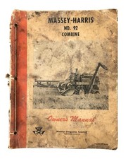 Original Massey Harris Ferguson 92 Combine Owner Operator's Manual 690 254 M2