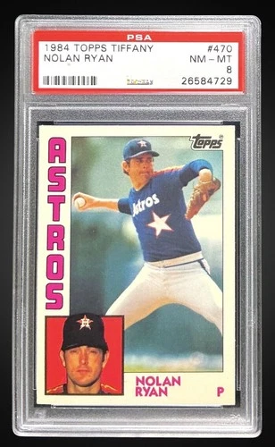 1984 topps #470 nolan ryan; tiffany SP glossy edition PSA 8  ** Re-Grade!**