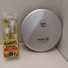 Lyss Portable CD Player Model CM601 MP3 Playback W/Earbuds Tested  Working