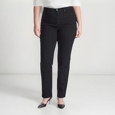 Gloria Vanderbilt Women's Amanda Classic Tapered Jean, Black 18 Short