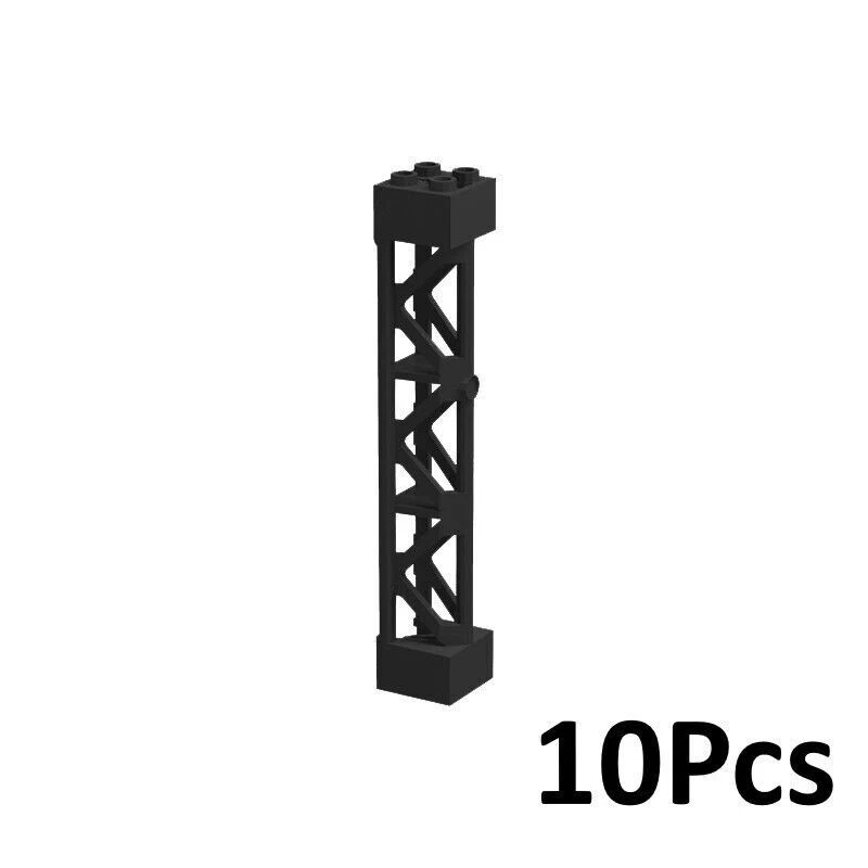 New 10 Black Support Girder Triangular 2x2x10 #58827 Lego Compatible Pick Color - Image 4 of 4
