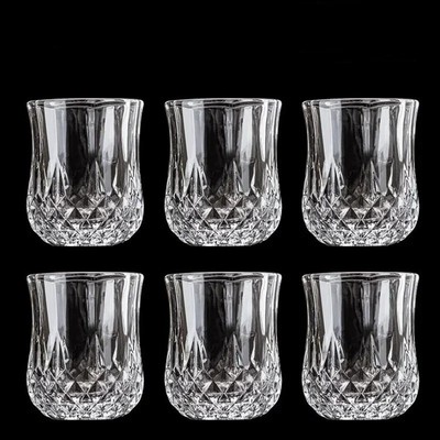 Whiskey Glasses Set of 4, Old-Fashioned, Rum & Scotch Color: 210ml Diamond