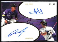2025 Topps Dynamic Duals #26F Adael Amador Aaron Schunk Dual Auto /99 Rockies