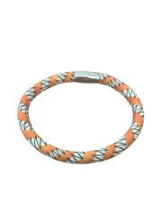 Brighton Woodstock Ziggy Bracelet -orange white black- magnetic- 8.25 inches
