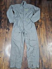 US Military CWU-27/P Flyers Coveralls Flight Suit Sage Green 40 Regular EQUA