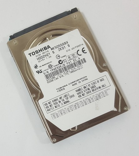 500GB Toshiba MK5055GSX SATA 2,5" Notebook Festplatte HDD 5400RPM