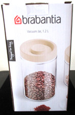 Vakuumglas Borosilikatglas BRABANTIA rund Vakuumverschluß 1,2 Liter NP 18,99 E