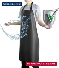Waterproof Apron with Comfortable Adjustable Bib Rubber Vinyl Dishwasher Heavy D