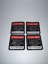 GPS Anti Theft Decals 4 Pack 1.5  x1.5  