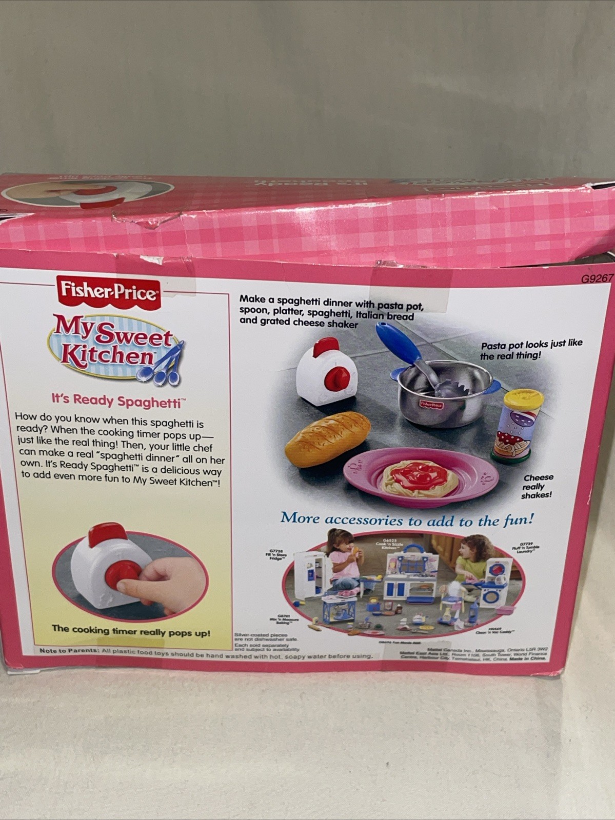 Fisher Price My Sweet Kitchen It’s Ready Spaghetti Play Food In Box 2004