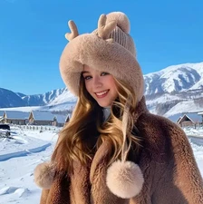 Christmas Santa Hat - Warm and Cozy Winter Accessory With Thick Faux Fur Trim,