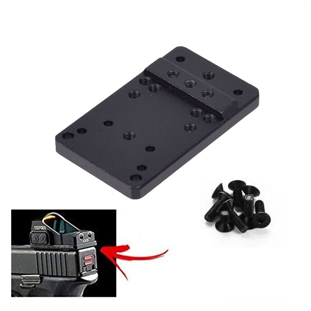 Universal Red Dot Sight Mount Plate for Glock Rear Sight Base Adapter ...