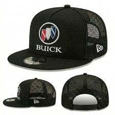 Buick Logo Embroidered New Era 59Fifty Black Mesh Trucker Snapback Hat Cap