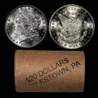 1x 1878-1904 Morgan Dollar 20 Coin Roll BU CC + 1x 20 Coin BU Peace Roll Custom
