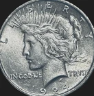 1924 Peace 90% Silver Dollar $1 Philadelphia Mint Lot D2-307 Nice Grade