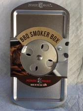 NORDIC WARE INDOOR OUTDOOR STEEL CONTROL FLAVOR WOOD CHIP BBQ SMOKER BOX NEW