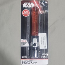 Little Kids Star Wars Lightsaber Light-Up Bubble Wand, 0.68 fl oz 20 mL 