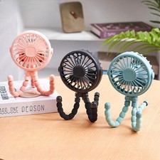 Portable Handheld Mini Cooling Fan Flexible Tripod Clip Desk Bike Baby Stroller