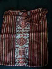 VINTAGE HIPPY BOHO BAG WOOL  LARGE BRIGHT COLORS ANIMALS BIRDS