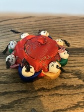 Vintage Made In Hong Kong Sewing Box Silk 100 Children Sewing Box