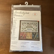 Haandarbejdets Fremme Danish Embroidery  Kit Farm Farmstead Home Landscape