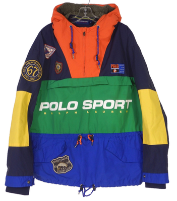 Polo Sport Sportsman Ralph Lauren Anorak Multi Patch Jacket size
