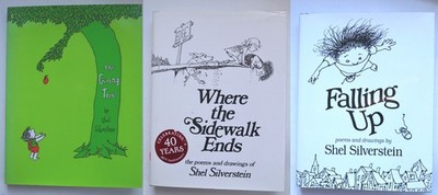 3x Shel Silverstein: The Giving Tree/ Where the Sidewalk ends/ Falling up NEU