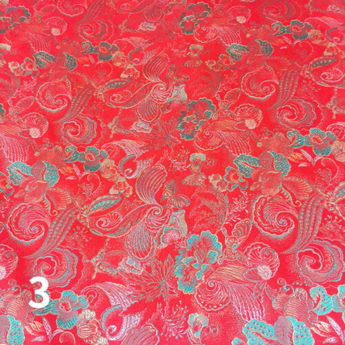 DIY Brokat Damast Stoff Kunst Seide Basteln Schmetterling Blumenmuster 75 100cm - Bild 8 von 19