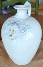 Beautiful Rare Vintage Mid Century Art Nuveau Face Angel Cherub Pitcher Jug