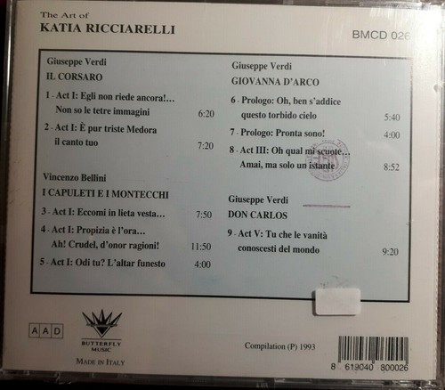 KATIA RICCIARELLI- THE ART OF * CD BRAND NEW STILL SEALED NUOVO SIGILLATO RARE - Bild 2 von 3
