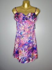 BNWT NEW NASTY GAL DRESS SIZE 8 TIE DYE RUCHED MINI SLIP DRESS 30" KK55
