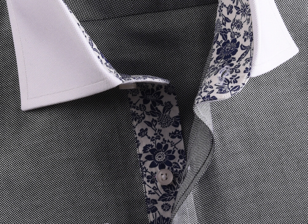 フランス製】EQUIPMENT Open Collar Gray Shirts S/S Open