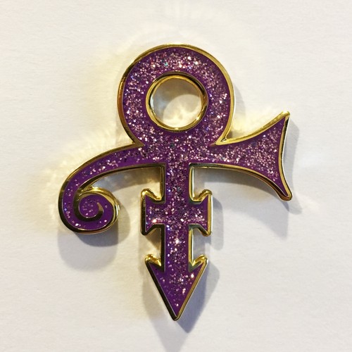 PRINCE - GLITTER enamel lapel pin purple rain npg revolution 1999 | eBay