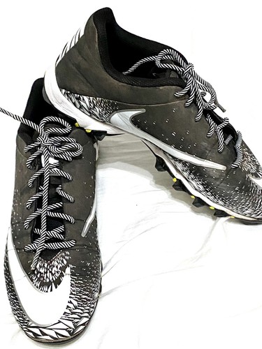 Botín de fútbol americano Nike VPR 833391 - 01 para hombre negro blanco talla EE. UU. 9,5 bien usado - Imagen 2 de 8