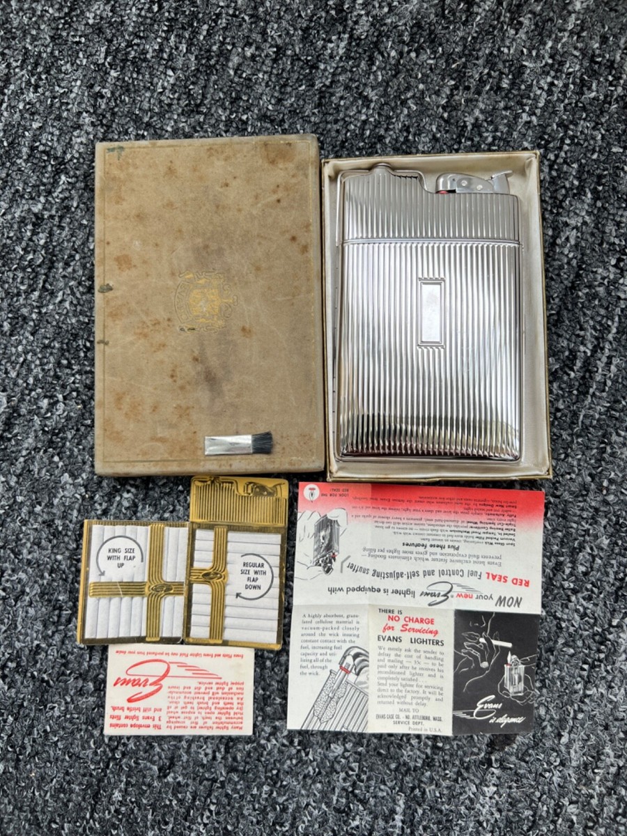 Vintage Evans Lighter & Cigarette Case | eBay