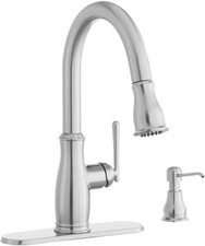 Glacier Bay Kagan Pull-Down Sprayer Kitchen Faucet Soap Dispenser Stainless