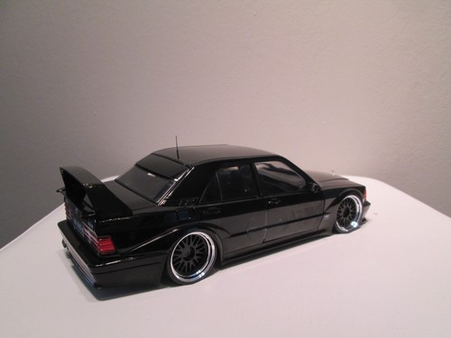 1:18 Mercedes Benz MB 190E 2.5 16V Evolution 2 Evo nero BBS RS conversione/tuning - Foto 8 di 14