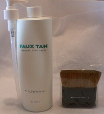 BareMinerals Bare Escentuals Faux Tan Body Sunless Tanner 16 oz with Body Brush
