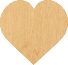 Craft Cuts Custom Wooden Heart Shapes Lot - Painted Burgundy & Unfinished — listing 3