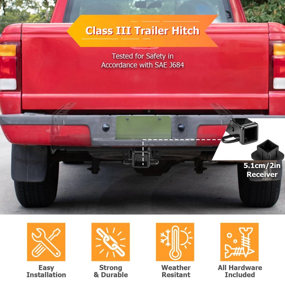 Enganche de remolque clase 3, receptor de 2 pulgadas para Express 1500 1996-2014 y Savana 1500 Foto 3 de 4