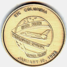 N061-C    NASA  SPACE  SHUTTLE  COIN /  MEDAL,  COLUMBIA,   STS-61-C