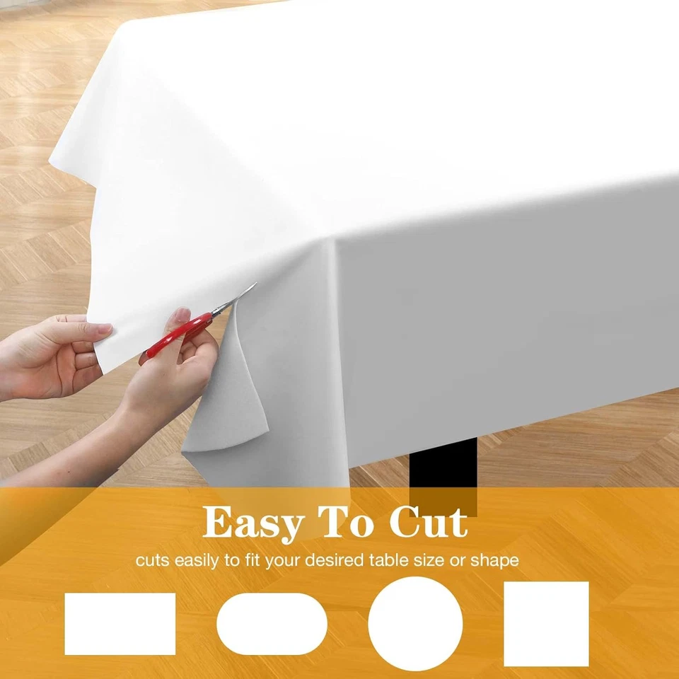 Table Protector Waterproof Deluxe Heavy Duty Vinyl Tablecloth with Flannel Backi - Image 3 of 4