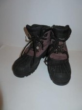 KIDS UNISEX BROWN SUEDE ANKLE WINTER BOOT SIZE 4