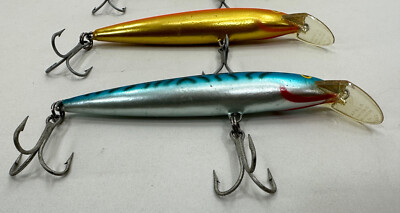 Leurre de pêche Rapala Magnum flottant LOT de 3 bleu orange Finlande fluorescent