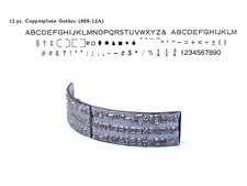 No.800-12A Copperplate Gothic Type Shuttle for Varityper Typewriter Hammond thumbnail