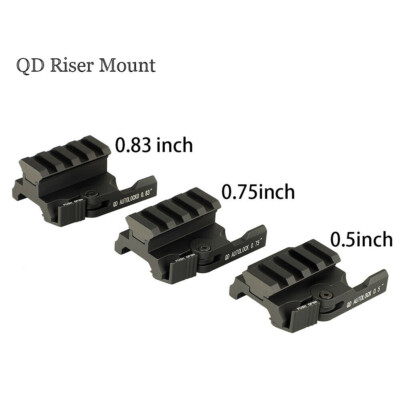 QD Riser Mount Rail Fit Picatinny Rail Mount Adapter Quick Release Rail Base