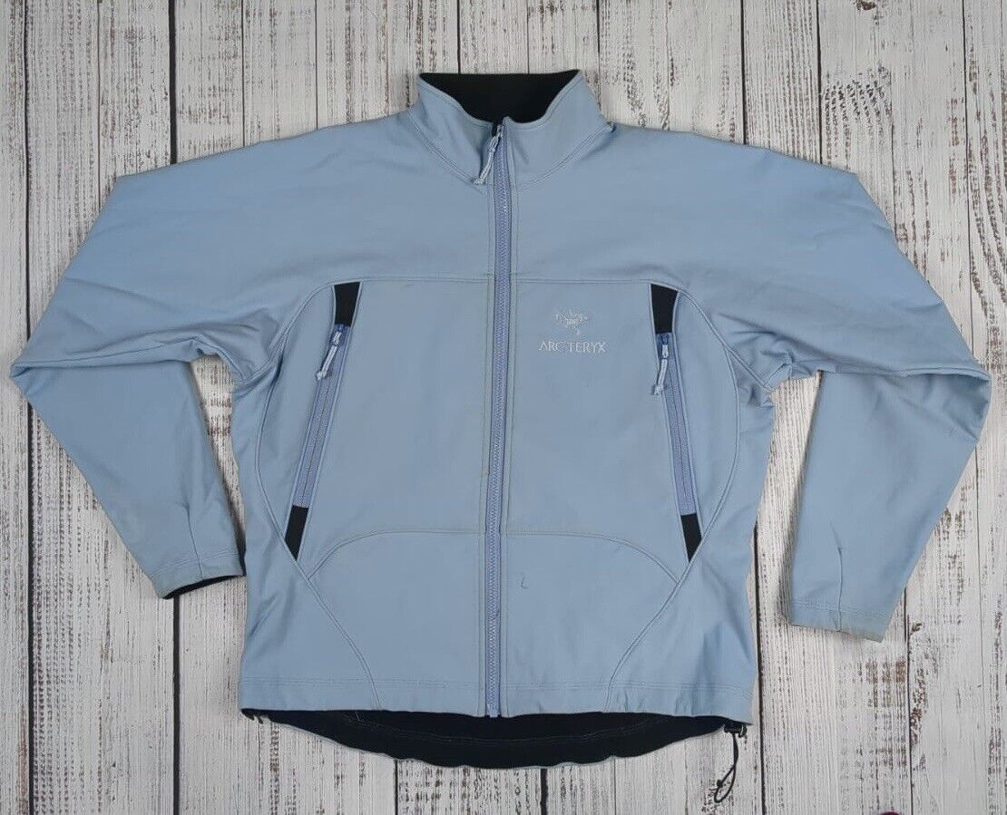 Vtg ARC'TERYX Gamma SV Softshell Polartec Fleece Lined Blue Full-Zip Jacket  Sz L