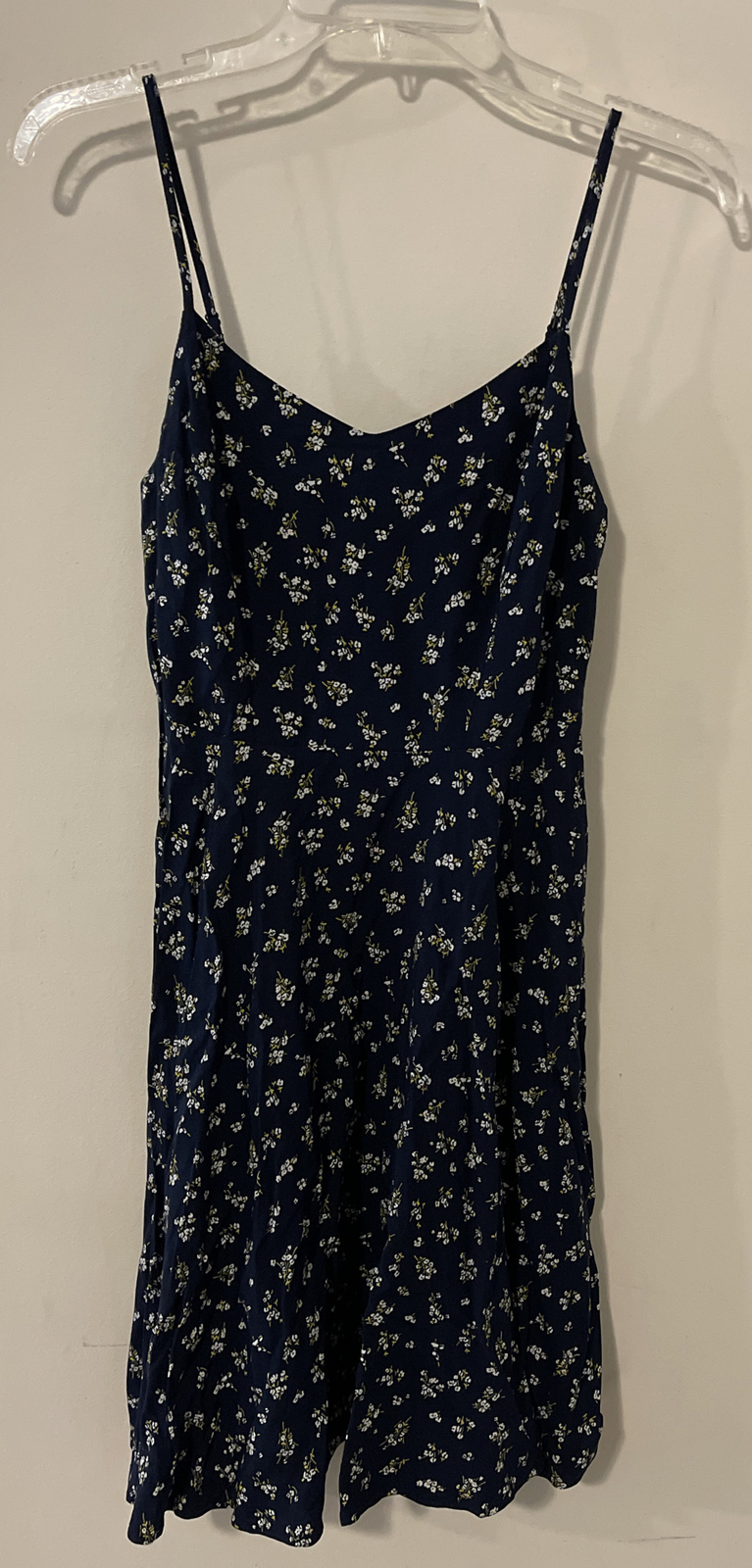 Old Navy Womens XS Blue Sleeveless Floral Short Style Vneck Dress NEW! A4782