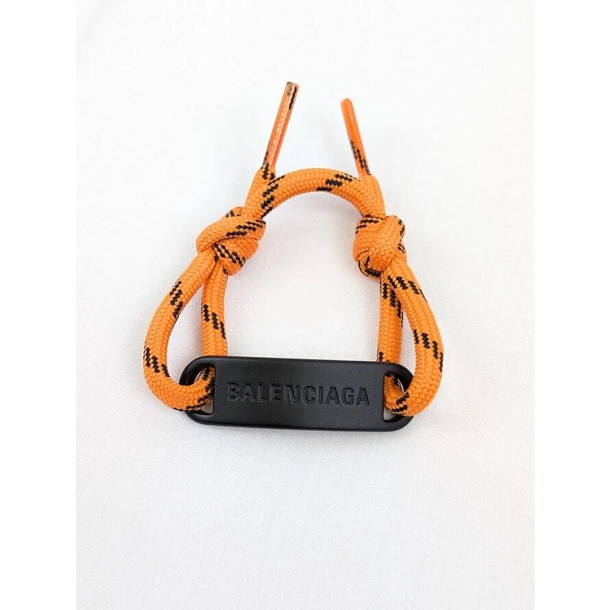 Bracciale Balenciaga Placca Arancione Nuovo con etichette Taglia Unica